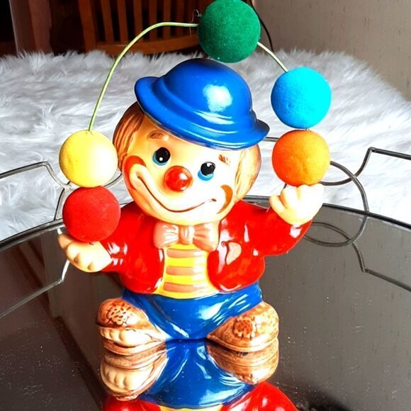 ENESCO CLAY 1982 Clown Ballon Bank No‎ rubber bottom - Picture 1 of 8